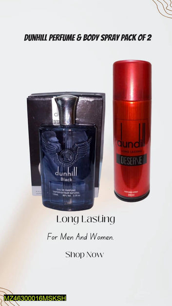 Long Lasting Unisex Perfume And Body Spray Pack of 2